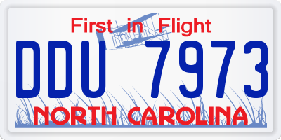 NC license plate DDU7973