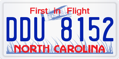 NC license plate DDU8152