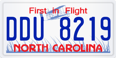 NC license plate DDU8219