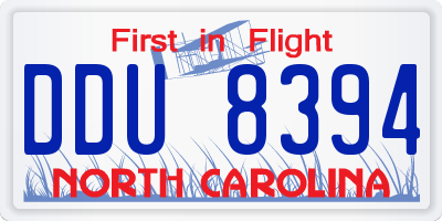 NC license plate DDU8394