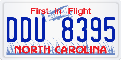 NC license plate DDU8395