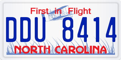 NC license plate DDU8414