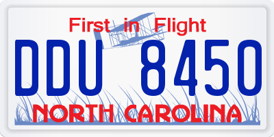 NC license plate DDU8450