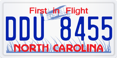 NC license plate DDU8455
