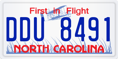 NC license plate DDU8491