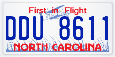 NC license plate DDU8611