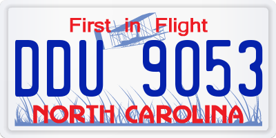 NC license plate DDU9053