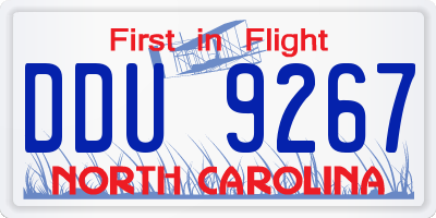 NC license plate DDU9267