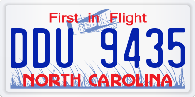 NC license plate DDU9435