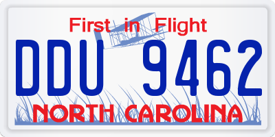 NC license plate DDU9462