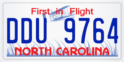NC license plate DDU9764