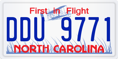 NC license plate DDU9771