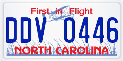 NC license plate DDV0446