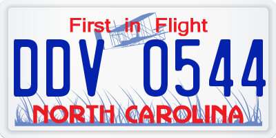 NC license plate DDV0544