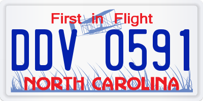 NC license plate DDV0591