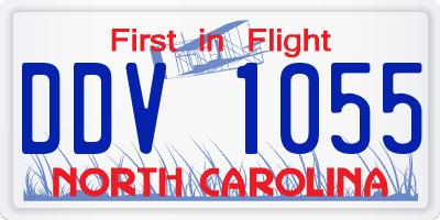 NC license plate DDV1055