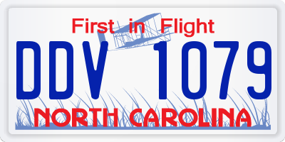 NC license plate DDV1079