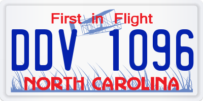 NC license plate DDV1096