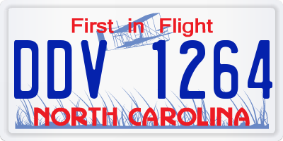 NC license plate DDV1264