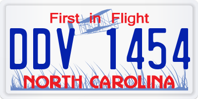 NC license plate DDV1454