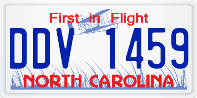 NC license plate DDV1459