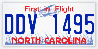 NC license plate DDV1495