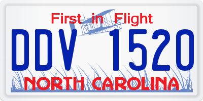 NC license plate DDV1520