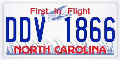 NC license plate DDV1866