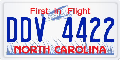 NC license plate DDV4422