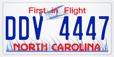 NC license plate DDV4447