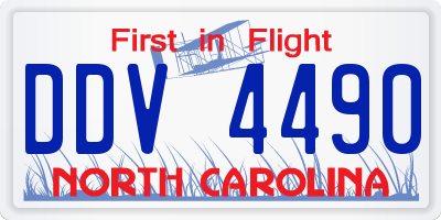 NC license plate DDV4490