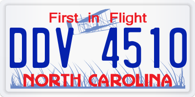 NC license plate DDV4510