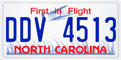 NC license plate DDV4513