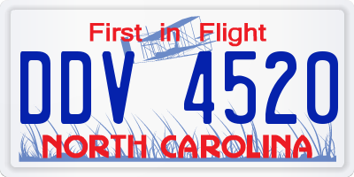NC license plate DDV4520