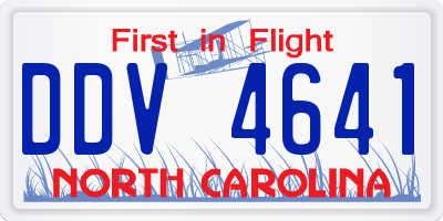 NC license plate DDV4641