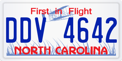 NC license plate DDV4642