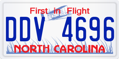 NC license plate DDV4696