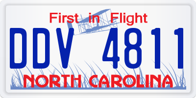 NC license plate DDV4811