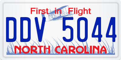 NC license plate DDV5044