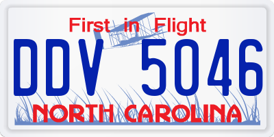 NC license plate DDV5046