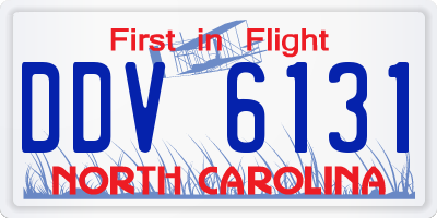NC license plate DDV6131