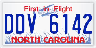 NC license plate DDV6142
