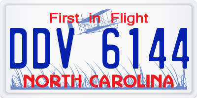 NC license plate DDV6144
