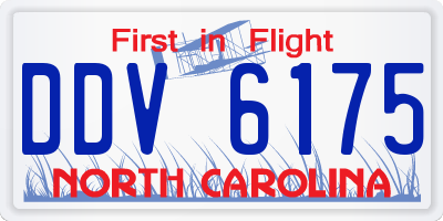 NC license plate DDV6175