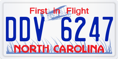 NC license plate DDV6247