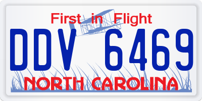 NC license plate DDV6469