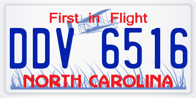 NC license plate DDV6516