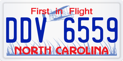 NC license plate DDV6559