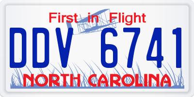NC license plate DDV6741