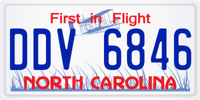 NC license plate DDV6846